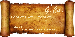 Gestettner Csongor névjegykártya