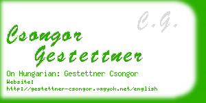csongor gestettner business card